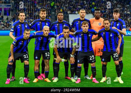 Milan, Italie. 16th mai 2023. Le départ-11 de l'Inter pour le match de l'UEFA Champions League entre l'Inter et l'AC Milan à Giuseppe Meazza à Milan. (Crédit photo : Gonzales photo/Alamy Live News Banque D'Images