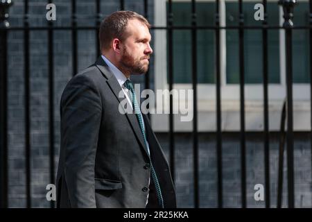 Downing Street, Londres, Royaume-Uni. 16th mai 2023. Jonathan Gullis, député de Stoke-on-Trent, membre du comité 1922, assiste à une réunion au 10, rue Downing. Photo par Amanda Rose/Alamy Live News Banque D'Images