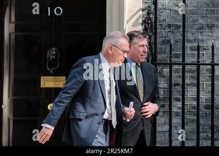 Downing Street, Londres, Royaume-Uni. 16th mai 2023. Graham Brady, président du comité de 1922, assiste à une réunion au 10 Downing Street. Photo par Amanda Rose/Alamy Live News Banque D'Images