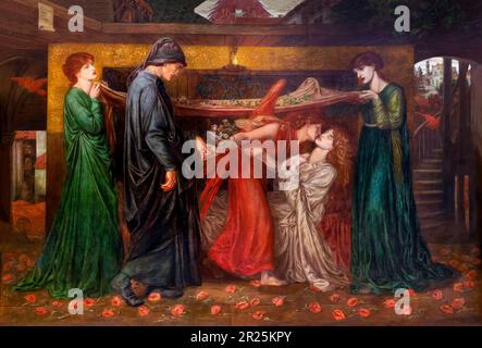 Le rêve de Dante au moment de la mort de Beatrice, Dante Gabriel Rossetti, 1870-1881, Banque D'Images