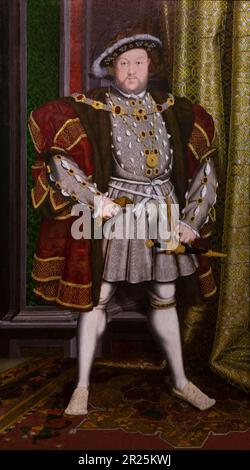 Portrait du Roi Henry VIII, Hans Holbein le Jeune, atelier, vers 1537-1550, Banque D'Images