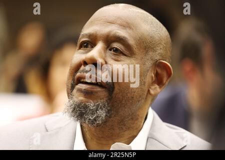 Forest Whitaker est photographiée lors de la présentation du centre d'apprentissage français de l'Initiative de paix et de développement Whitaker à Aubervillers, près de Paris, en France, sur 17 mai 2023. Photo de Jerome Dominé/ABACAPRESS.COM crédit: Abaca Press/Alay Live News Banque D'Images