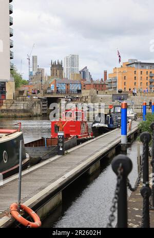 Leeds Dock, un nouveau village aquatique créatif où innovation, culture et entreprise se réunissent pour créer une nouvelle destination et un nouveau lieu de vie, au Royaume-Uni Banque D'Images