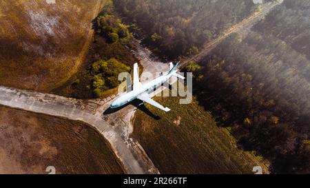 Drone Photographie d'un cimetière d'avion en Caroline du Nord Banque D'Images