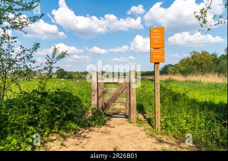 Entrée à une réserve naturelle aux pays-Bas Banque D'Images