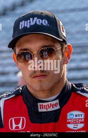 Indianapolis, INDIANA, États-Unis. 17th mai 2023. Le pilote INDYCAR, CHRISTIAN LUNGAARD (45) de Hedensted, Danemark, se prépare à s'entraîner pour l'Indianapols 500 au circuit automobile d'Indianapolis à Indianapolis, aux États-Unis. (Credit image: © Walter G. Arce Sr./ZUMA Press Wire) USAGE ÉDITORIAL SEULEMENT! Non destiné À un usage commercial ! Banque D'Images