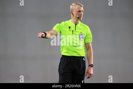 Budapest, Hongrie. 17 mai 2023, finale du championnat européen des moins de 17 ans de l'UEFA 2023, BUDAPEST, HONGRIE - MAI 17: Arbitre Adam Ladebäck lors de la finale du championnat européen des moins de 17 ans de l'UEFA 2023 Grouper Un match entre la Hongrie et le pays de Galles dans la Stadion Hidegkuti sur 17 mai 2023. Kredit: Gabriella Barbara Banque D'Images