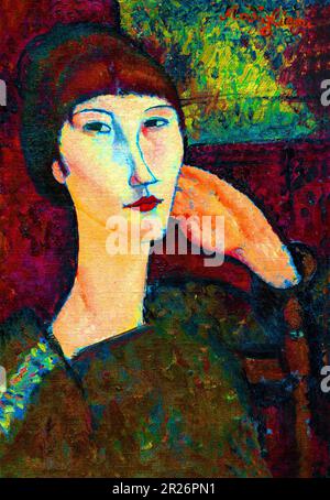 Adrienne Famous painting d'Amedeo Modigliani. Banque D'Images