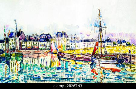 Peinture du Croisic en haute résolution par Paul Signac. Original du MUSÉE MET. Banque D'Images