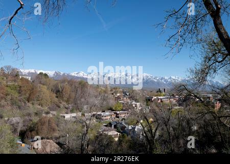 États-Unis, Utah. Vue sur la gamme Wasatch. Banque D'Images