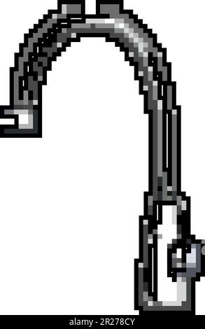 flow robinet eau jeu pixel art vecteur illustration Illustration de Vecteur