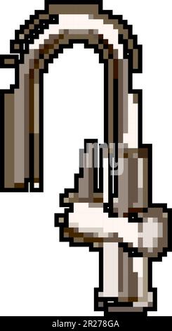 évier robinet eau jeu pixel art vecteur illustration Illustration de Vecteur