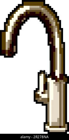 clean robinet eau jeu pixel art vecteur illustration Illustration de Vecteur