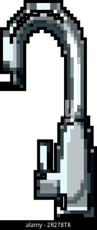 plomberie robinet eau jeu pixel art vecteur illustration Illustration de Vecteur