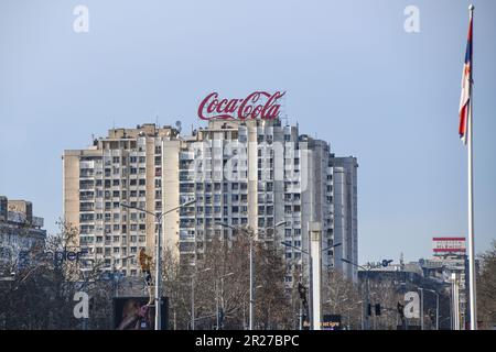 Nouveau Belgrade : bloc 30 et boulevard Mihajla Pupina. Serbie Banque D'Images