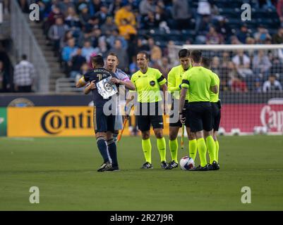 Chester, États-Unis, 17 mai 2023 capitaines pendant le match de football de la ligue majeure entre Philadelphie Union et Orlando City SC à DC United à Chester, PA (Georgia Soares/SPP) crédit: SPP Sport Press photo. /Alamy Live News Banque D'Images