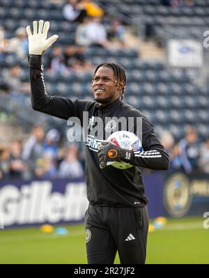 Chester, États-Unis, 17 mai 2023 Andre Blake (18 Union) pendant le match de football de la ligue majeure entre Philadelphie Union et Orlando City SC à DC United à Chester, PA (Georgia Soares/SPP) Credit: SPP Sport Press photo. /Alamy Live News Banque D'Images