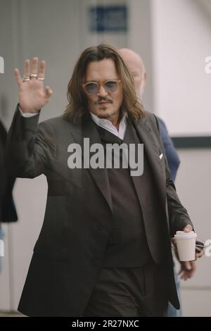 Cannes, France. 17th mai 2023. Johnny Depp au photocall de 'Jeanne du Barry' au Festival de Cannes 76th qui s'est tenu au Palais des Festivals sur 17 mai 2023 à Cannes, France. (Photo par Luca Carlino/NurPhoto) Credit: NurPhoto SRL/Alay Live News Banque D'Images