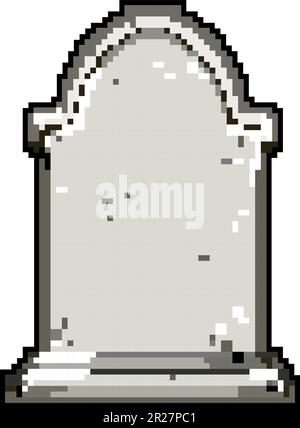 grave headstone jeu pixel art vecteur illustration Illustration de Vecteur