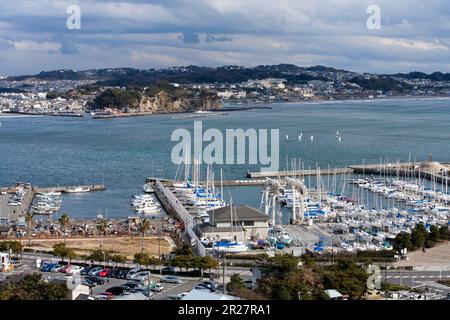 Port de Shonan, port de plaisance d'Enoshima Banque D'Images