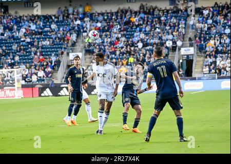 Chester, Pennsylvanie, États-Unis. 17th mai 2023. 17 mai 2023, Chester PA-DC joueur Uni, DONOVAN PINES (23) en action pendant le match contre l'Union de Philadelphie au parc Subaru à Chester PA. (Credit image: © Ricky Fitchett/ZUMA Press Wire) USAGE ÉDITORIAL SEULEMENT! Non destiné À un usage commercial ! Banque D'Images