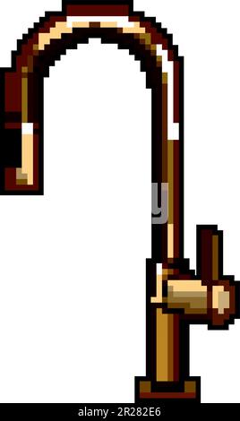 eau cuisine robinet jeu pixel art vecteur illustration Illustration de Vecteur