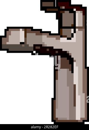salle de bains cuisine robinet jeu pixel art vecteur illustration Illustration de Vecteur