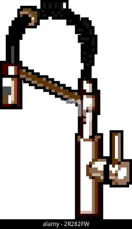 plomberie cuisine robinet jeu pixel art vecteur illustration Illustration de Vecteur