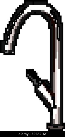 nettoyer cuisine robinet jeu pixel art illustration vectorielle Illustration de Vecteur