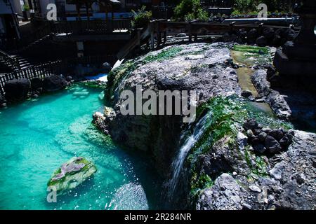 Champ d’eau chaude de Kusatsu Onsen Banque D'Images