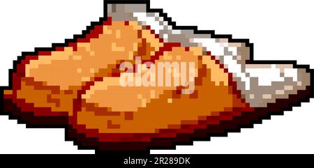 chaussures homme pantoufles jeu pixel art vecteur illustration Illustration de Vecteur