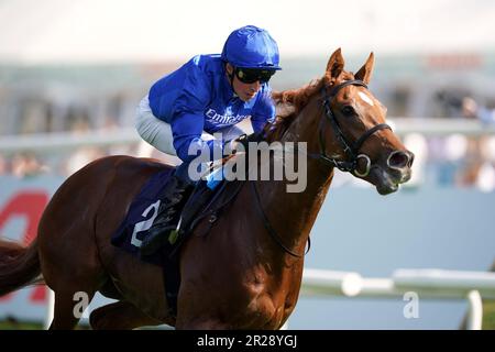 Photo du dossier datée du 08-09-2021 des Jeux modernes, juptés par le jockey William Buick. Le gagnant de la coupe des éleveurs doubles Modern Games se classe en tête des 13 finalistes pour les mises al Shaqab Lockinge de samedi à Newbury. Date de publication : jeudi 18 mai 2023. Banque D'Images