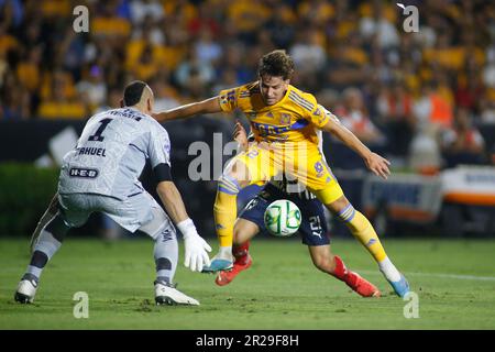 Monterrey Estádio Universitário, Mexique. , . Demi-pied 1st de la Liga BBVA MX Clausura 2023 entre UANL Tigres et Monterrey Rayados. Crédit : PX Images/Alamy Live News Banque D'Images