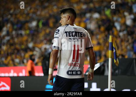 Monterrey Estádio Universitário, Mexique. , . Demi-pied 1st de la Liga BBVA MX Clausura 2023 entre UANL Tigres et Monterrey Rayados. Crédit : PX Images/Alamy Live News Banque D'Images