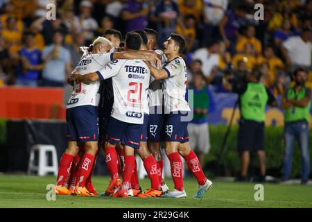 Monterrey Estádio Universitário, Mexique. , . Demi-pied 1st de la Liga BBVA MX Clausura 2023 entre UANL Tigres et Monterrey Rayados. Crédit : PX Images/Alamy Live News Banque D'Images