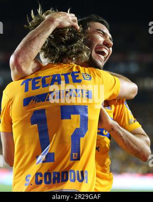 Monterrey Estádio Universitário, Mexique. , . Demi-pied 1st de la Liga BBVA MX Clausura 2023 entre UANL Tigres et Monterrey Rayados. Crédit : PX Images/Alamy Live News Banque D'Images