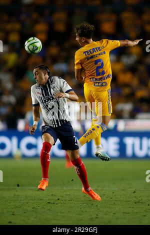 Monterrey Estádio Universitário, Mexique. , . Demi-pied 1st de la Liga BBVA MX Clausura 2023 entre UANL Tigres et Monterrey Rayados. Crédit : PX Images/Alamy Live News Banque D'Images
