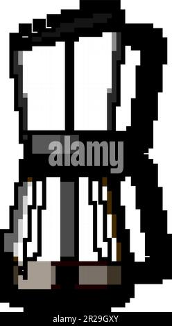 illustration vectorielle de l'art pixel jeu de la cafetière à boissons syphon Illustration de Vecteur
