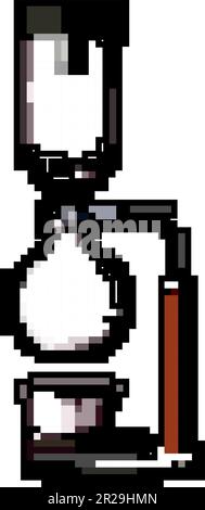 illustration vectorielle de l'art pixel jeu de la machine à café siphon syphon Illustration de Vecteur