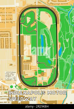 Circuit du circuit automobile d'Indianapolis Illustration de Vecteur