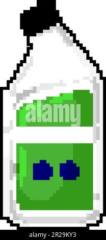 détergent nettoyant toilettes jeu pixel art illustration vectorielle Illustration de Vecteur