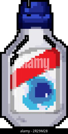 produit nettoyant de toilette jeu pixel art illustration vectorielle Illustration de Vecteur