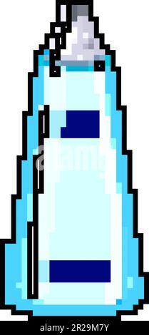 bouteille toilette nettoyage jeu pixel art vecteur illustration Illustration de Vecteur