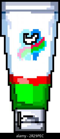 santé dentifrice jeu pixel art vecteur illustration Illustration de Vecteur
