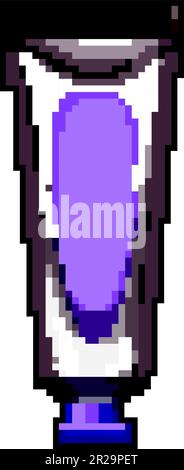 dentifrice tooth jeu pixel art illustration vectorielle Illustration de Vecteur