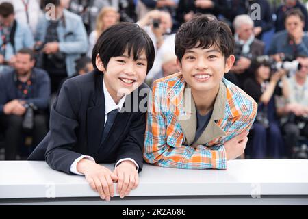 Cannes, France. 18th mai 2023. Hinata Hiiragi et Kurokawa Soya participant au Monster Photocall dans le cadre du Festival du film de Cannes 76th à Cannes, en France, sur 18 mai 2023. Photo d'Aurore Marechal/ABACAPRESS.COM crédit: Abaca Press/Alay Live News Banque D'Images