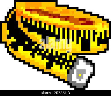 instrument jaune mètre ruban jeu pixel art illustration vecteur Illustration de Vecteur