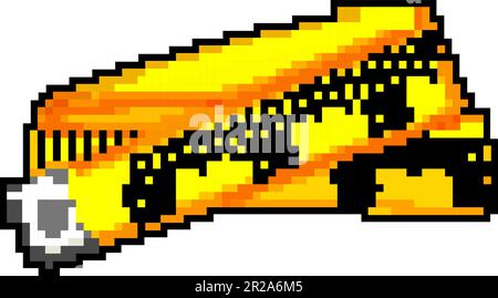 mètre ruban de mesure jaune jeu pixel art vecteur illustration Illustration de Vecteur