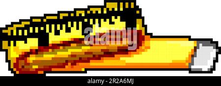 outil ruban de mesure jaune jeu pixel art vecteur illustration Illustration de Vecteur