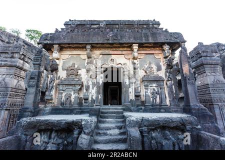 Extérieur du temple de Kailasa, grottes d'Ellora, Maharashtra, Inde, Asie du temple de Kailasa, grottes d'Ellora, Maharashtra, Inde, Asie Banque D'Images